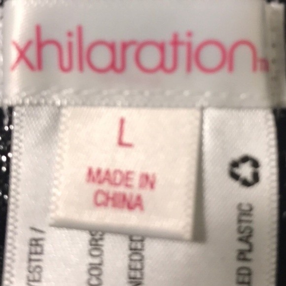 Xhilaration Skirt Knit black Metallic Shimmer high Waist Fully lined size L - Picture 6 of 14